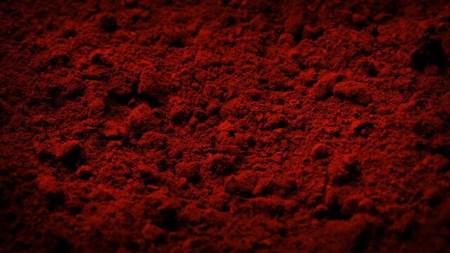 Red Soil Surface, Contaminated Toxic Damaged Land
