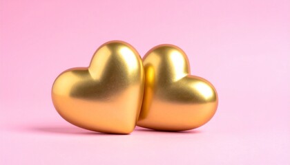 Fototapeta premium golden heart with red ribbon