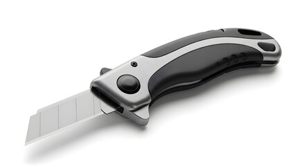 Plain Utility Knife Isolated on White Background
