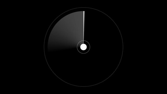 Radar screen animation, technology animation on the black background. 4K vector loop animation
