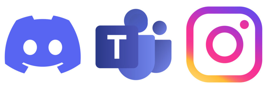 Discord Microsoft Teams Instagram Icons
