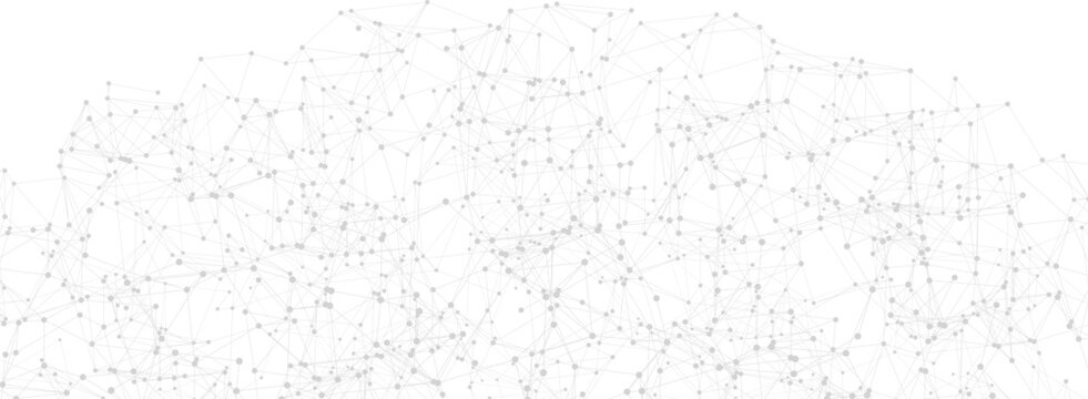 Minimal polygonal network backdrop featuring nodes linked by thin line structures in an abstract style.