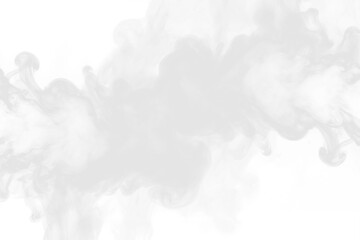 Cattle Smoke Texture, Pipe Vapor, Steam Vape, Cloud, Fog Effect For Compositing or Overlay. Isolated On Alpha Transparent Background.