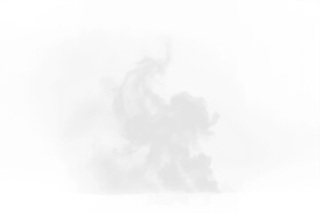 Obraz premium Cattle Smoke Texture, Pipe Vapor, Steam Vape, Cloud, Fog Effect For Compositing or Overlay. Isolated On Alpha Transparent Background.