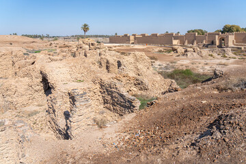 Remains of Babylon are mostly piles of bricks, still a lot of work for archaeologists, Babylon, Iraq