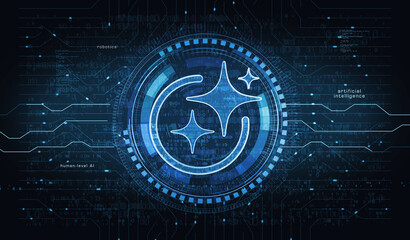 Artificial intelligence Ai  symbol digital concept 3d illustration