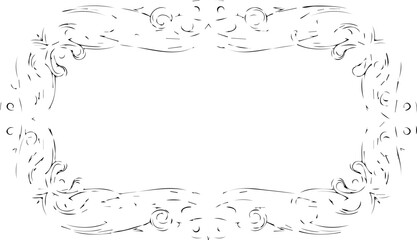 Obraz premium A delicate floral wreath frame illustration with a minimalist line art design