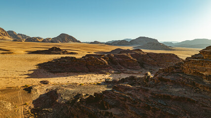 Aerial view at Wadi Rum Jordan