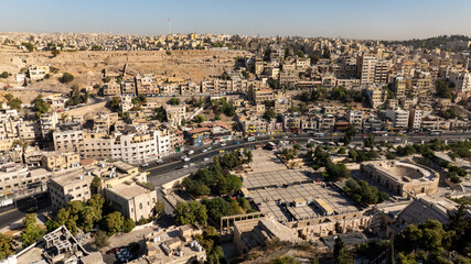 Downtown Amman on a hot sunny summer day 