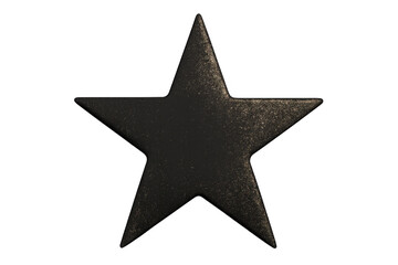 Obraz premium Black metal star icon with grunge texture