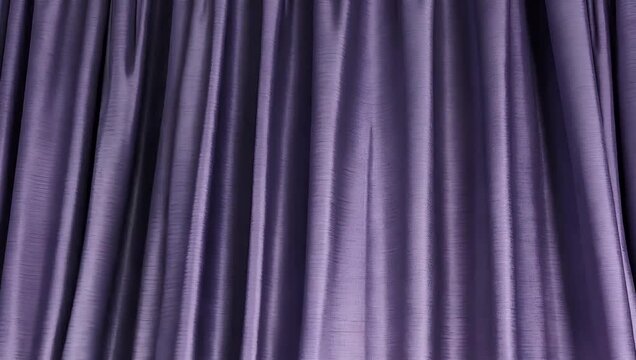 High resolution 4K footage of blurred purple curtain with soft folds creating an elegant dramatic textured backdrop suitable interior theatrical abstract stock 