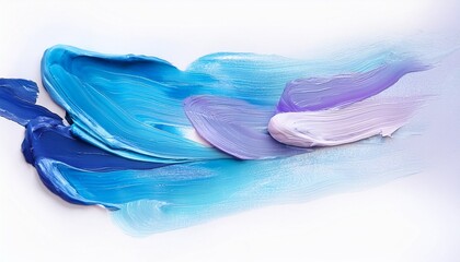 Fototapeta premium Icy Blue And Soft Lilac Brush Stroke