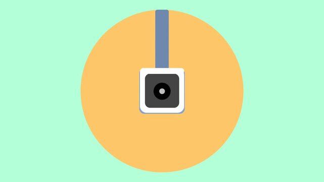 CCTV camera animation with a background that can be changed using chroma key 