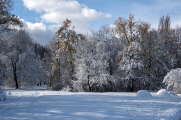 Obraz premium Landscape of South Park in city of Sofia, Bulgaria