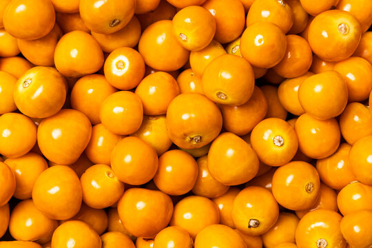 Cape gooseberries in the Colombian peasant market - Physalis peruviana