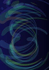 abstract blue background with circles and spirals
