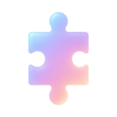 Obraz premium PNG Gradient puzzle piece illustration.