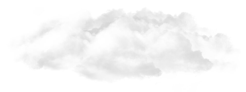 Mist white clean cloud effect. Realistic cloud effect on transparent background. Natural cumulus cutout, png