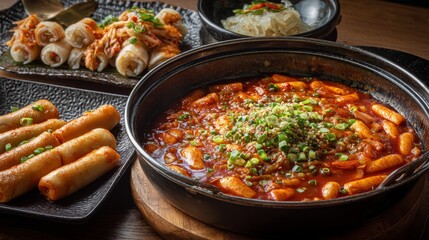 Fototapeta premium pot of tteokbokki