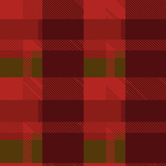 Classic Red and Brown Plaid Pattern Background. EPS Editable