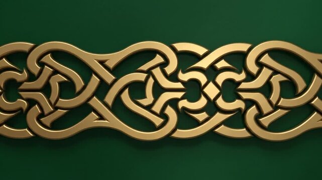 Celtic Knotwork Border Design Element Animation.