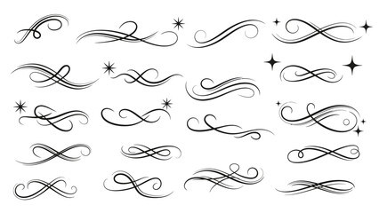 Obraz premium Elegant Swirls and Flourishes Design Elements Collection.