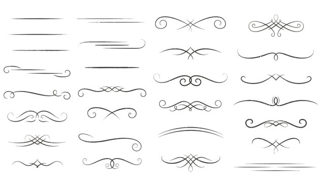 Elegant Hand Drawn Swirls and Flourishes Collection.