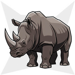 Obraz premium rhino isolated on white