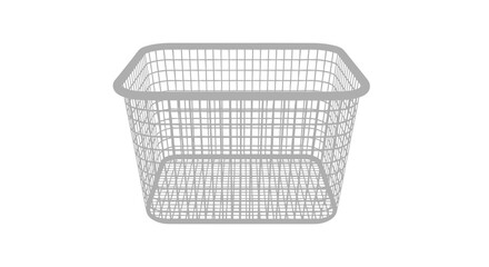 Empty Metal Wire Mesh Storage Basket Container.
