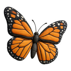 Fototapeta premium PNG Vibrant monarch butterfly illustration.