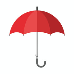 Red Umbrella on White Background