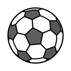 Fototapeta premium Black and White Soccer Ball Illustration