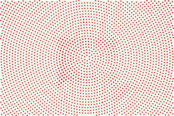 Red Polka Dot Pattern with Concentric Circles
