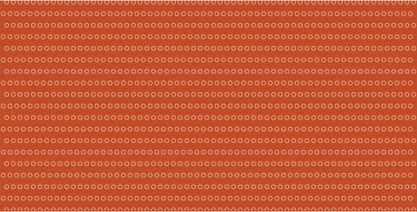 Seamless Pattern of White Circles on Orange Background