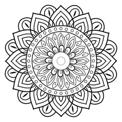 Intricate Black and White Mandala