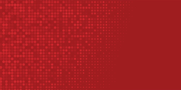 Abstract red tech finance background with pixel patterns and futuristic design elements. Business fintech background, ideal for web design, social media, marketing, presentations and creative