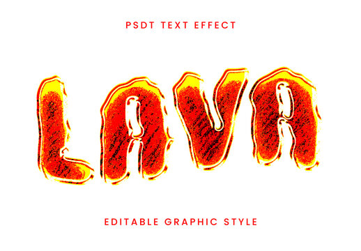 Melting Distressed Lava Text Effect