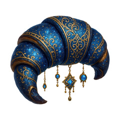 PNG Ornate crescent moon decor