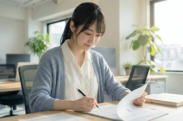 オフィスのビジネスシーン　ビジネスウーマン