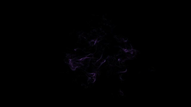 Purple Ink Fluid Smoke Overlay Graphic Element VFX &ndash; 5 Clip Pack