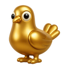 PNG Golden bird toy figurine decoration.