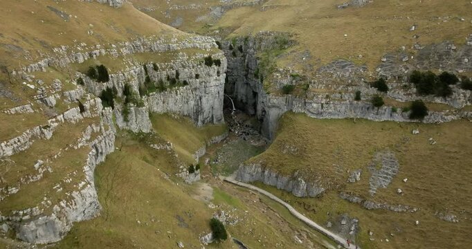 Gordale scar in Yorkshire Dales