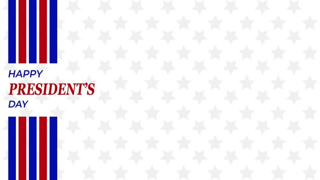 Happy President's Day greeting with fading star pattern background with copyspace, greeting card, celebration, event