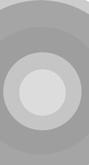 Circular pattern with concentric rings in varying shades of gray and white on dark green background.