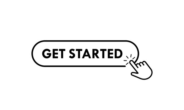 Get started design logo template illustration