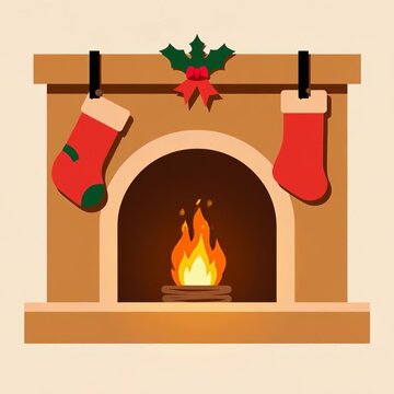 chimenea, navidad, navida, buj&iacute;a, fuego, llama, ilustraci&oacute;n, vector, alumbrado, celebraciones, decoraciones, icono, vacaciones, s&iacute;mbolo, cera, quemados, cardar, designio, ardiente, l&aacute;mpara, pap&aacute; noel,
