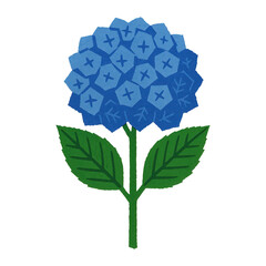 Fototapeta premium PNG Vibrant geometric blue flower illustration.