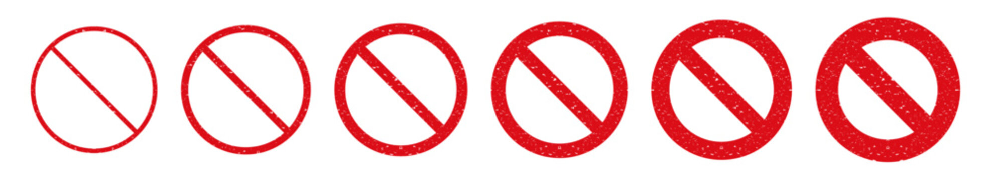 Red Prohibition sign, Ban sign or Restriction Sign Icon for design in apps and web interfaces vector stock illustration eps 10.ai