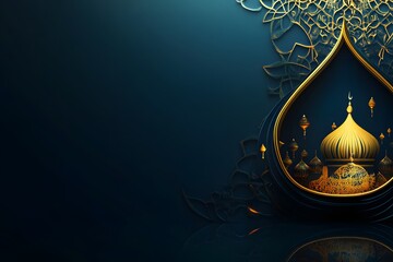 Ramadan kareem, copy space.