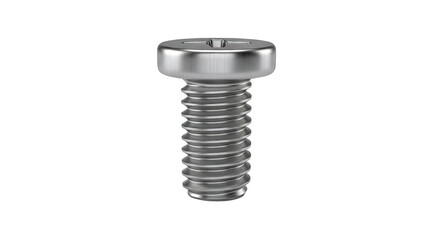 Close-up of a Stainless Steel Screw